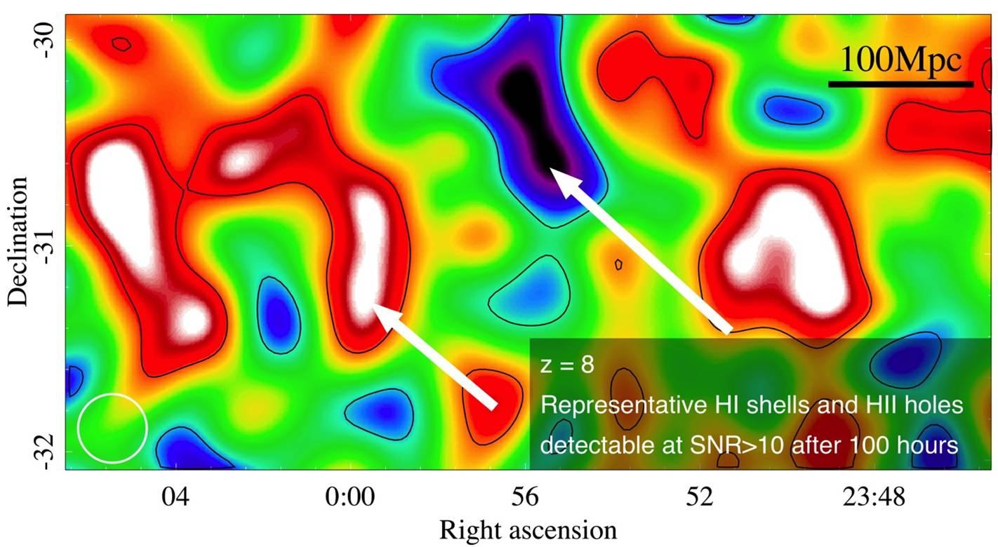  Simulation by Dr. Daniel Jacobs of the imaging capabilities of HERA.